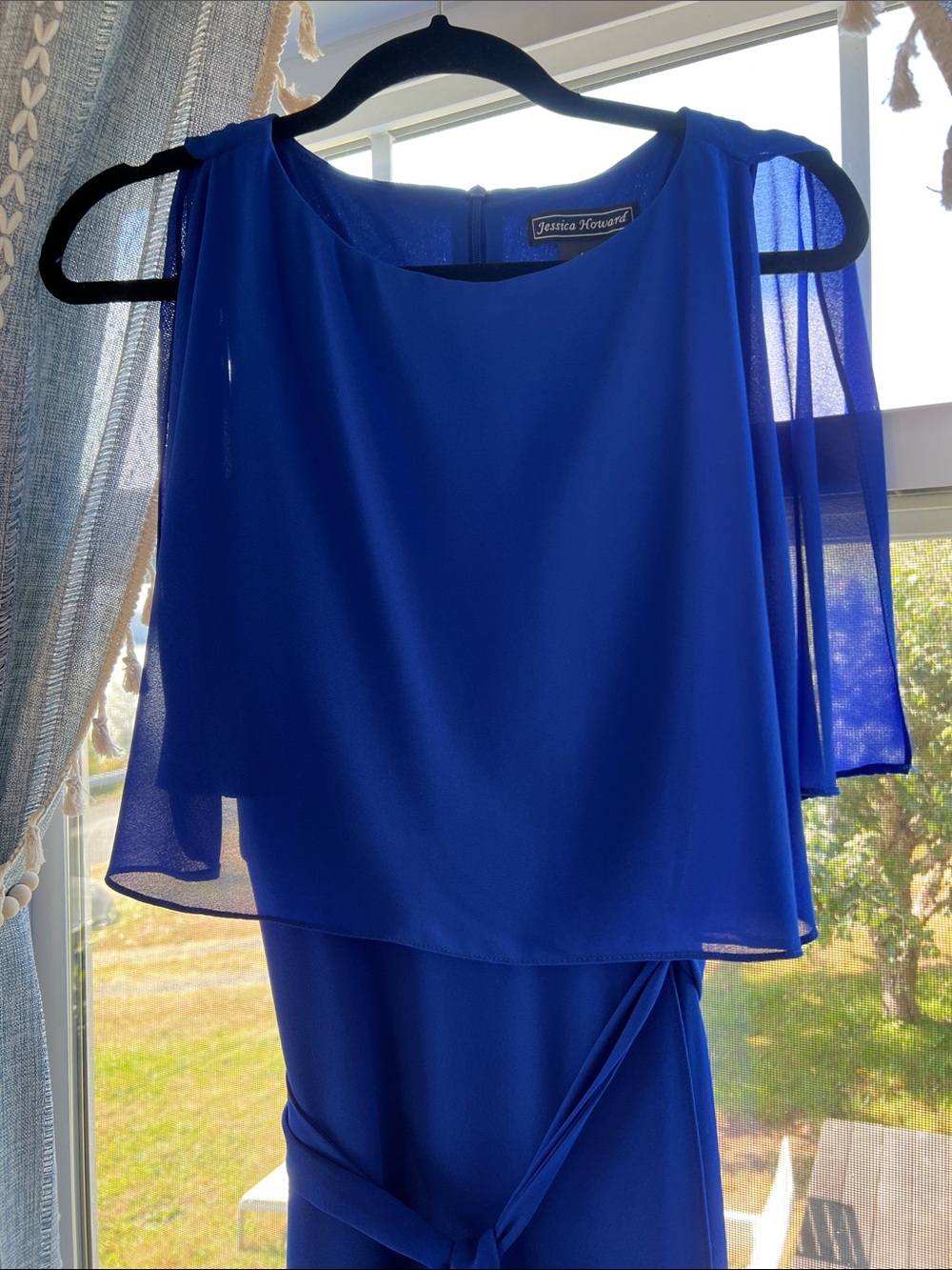 Sapphire blue high low dress